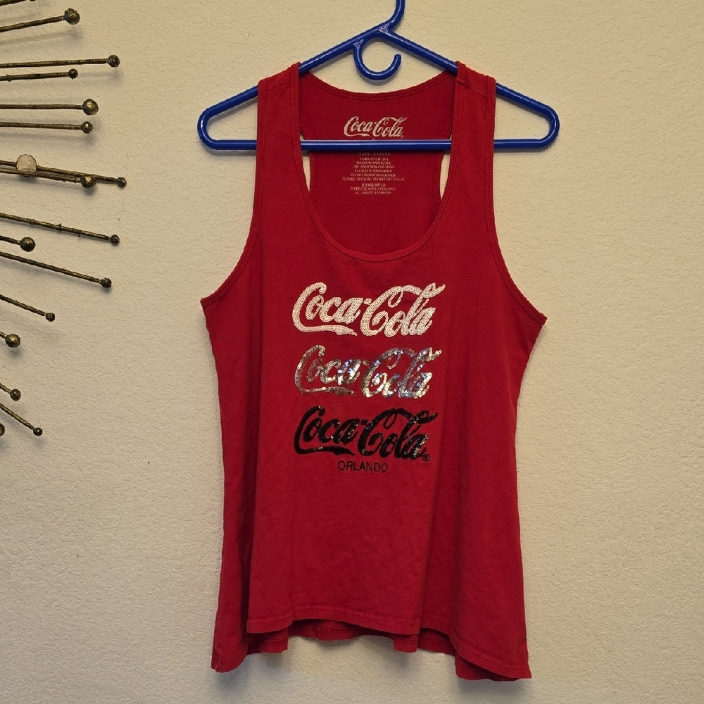 Coca Cola Red and Silver Tank Top